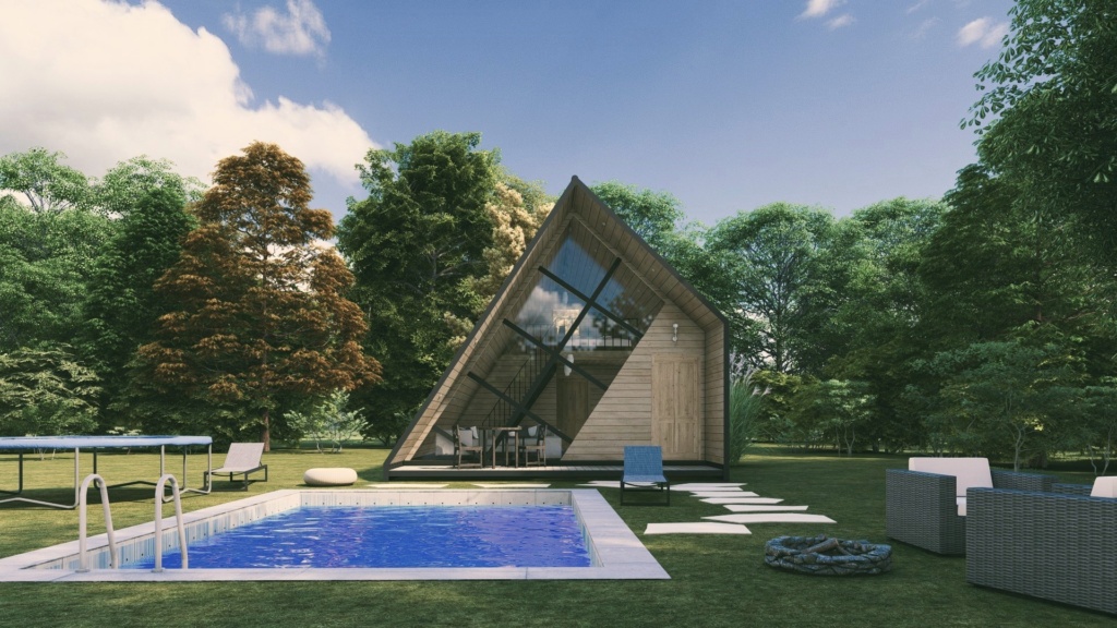 A frame montažna kuća - projektovanje, izvođenje