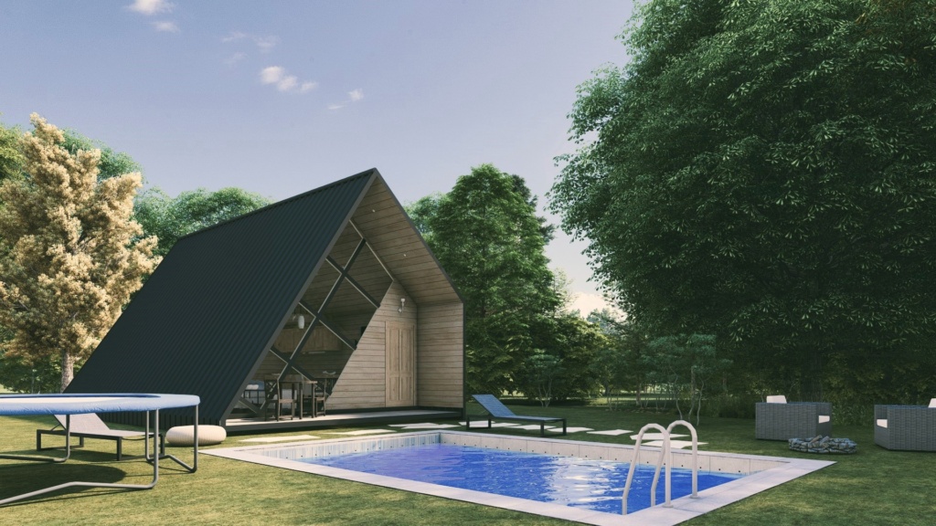 A frame montažna kuća - projektovanje, izvođenje