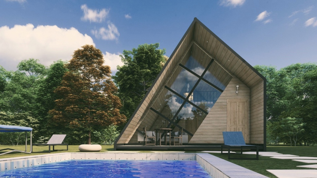 A frame montažna kuća - projektovanje, izvođenje